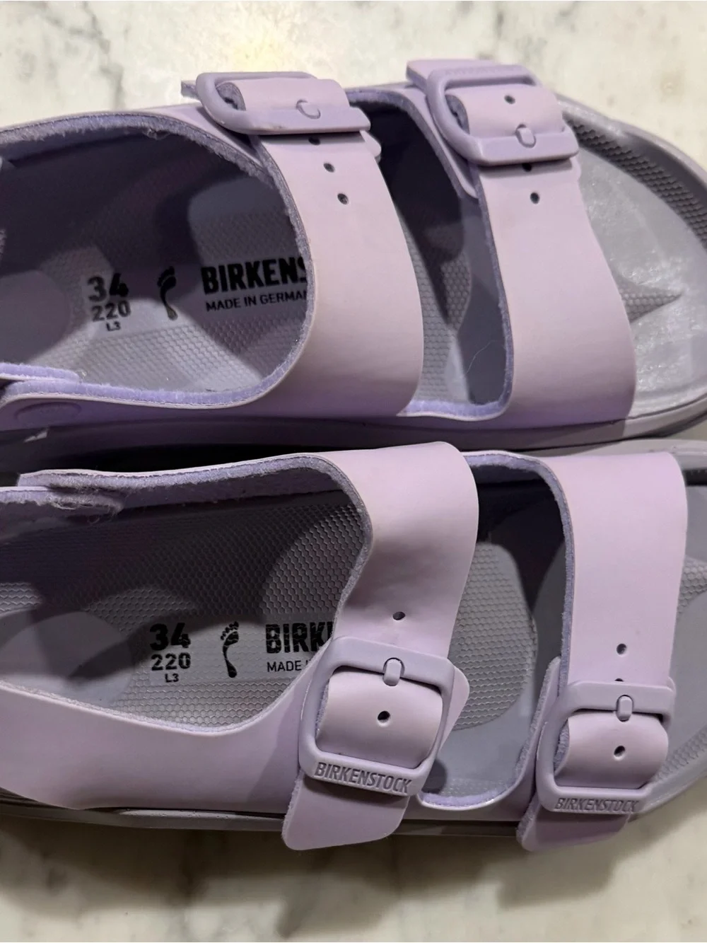 Birkenstock Kids Lavender Two-Strap EVA Sandals